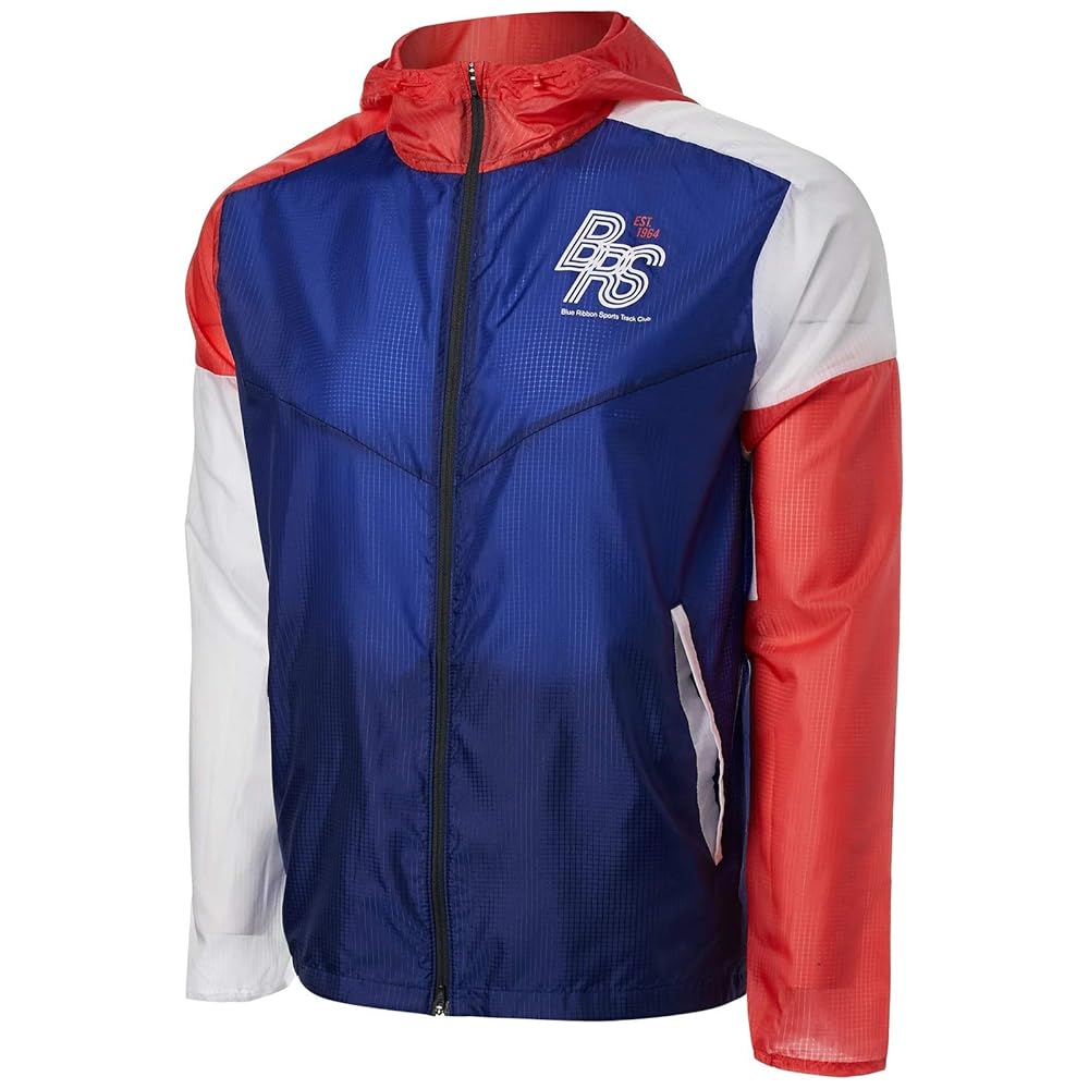 Nike Blue Ribbon Sports Running Jacket, Blue Void/Track Red
